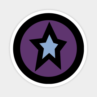 Blue Star Purple Circle Graphic Magnet